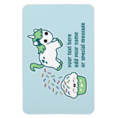 Green Kackend Unicorn Magnet (Vertikal)
