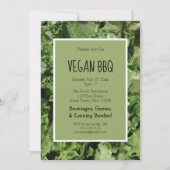 Green Kale Vegan Grillen Cookout Party Einladung (Vorderseite)