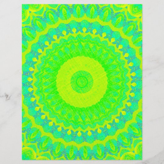 Green Kaleidoscope Bulk Scrapbook Paper Pages Flyer (Vorne)