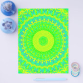 Green Kaleidoscope Bulk Scrapbook Paper Pages Flyer (Einzeln)