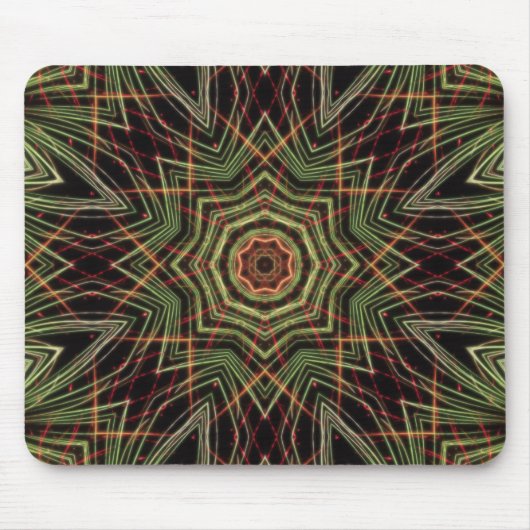 Green Kaleidoscope Mouse Pad Mousepad (Vorne)