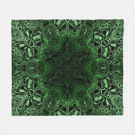 Green Kaleidoskop Fleecedecke (Vorderseite (Horizontal))