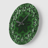 Green Kaleidoskop Große Wanduhr (Winkel)