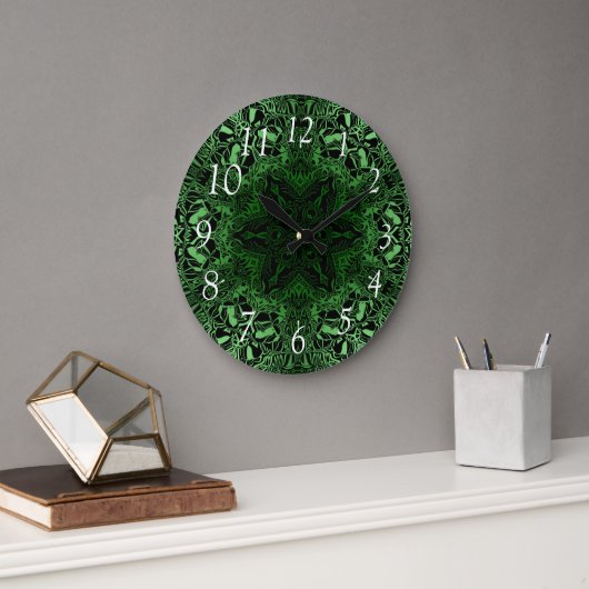 Green Kaleidoskop Große Wanduhr (Büro)