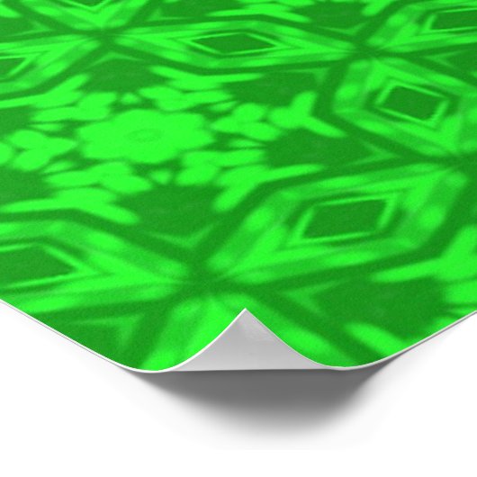 Green Kaleidoskop Poster (Ecke)