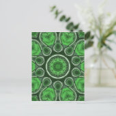 Green Kaleidoskop Postkarte (Stehend Vorderseite)