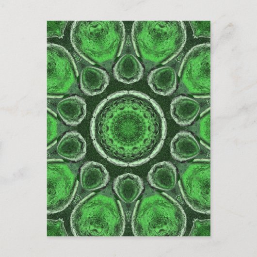 Green Kaleidoskop Postkarte (Vorderseite)