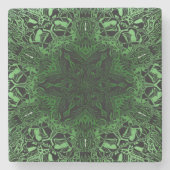 Green Kaleidoskop Steinuntersetzer (Vorderseite)