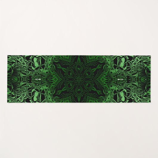 Green Kaleidoskop Yogamatte (Vorderseite (Horizontal))