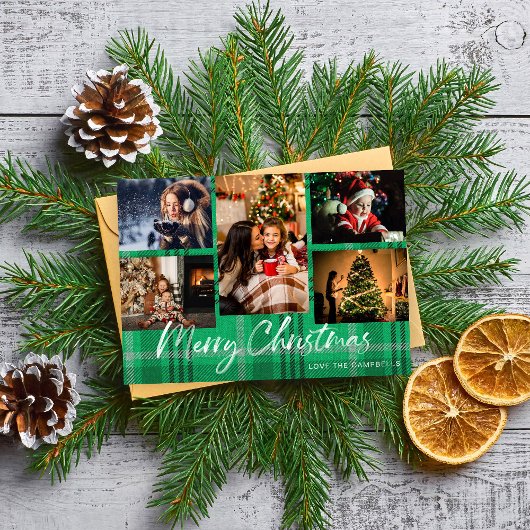 Green Kariert 5 Frohe Weihnachts-Foto