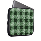 Green Kariert Artisan Crochet Print Electronics Ba Laptopschutzhülle (Vorne Rechts)