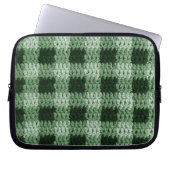 Green Kariert Artisan Crochet Print Electronics Ba Laptopschutzhülle (Vorderseite)