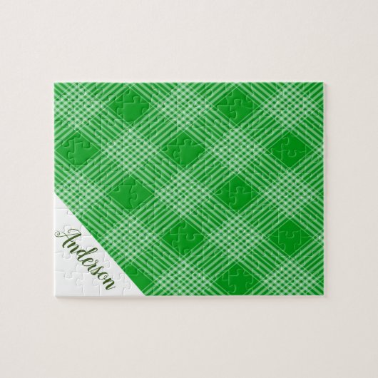 Green Kariert Bike Jigsaw Puzzle Daisy (Horizontal)