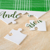 Green Kariert Bike Jigsaw Puzzle Daisy (Seite)