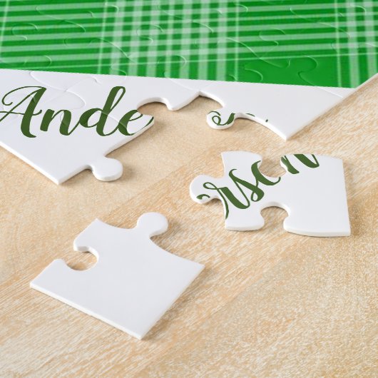 Green Kariert Bike Jigsaw Puzzle Daisy (Seite)