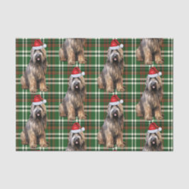 Green Kariert Briard Shepherd Dog Lover Holiday Seidenpapier