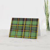 Green Kariert Checked Tartan Faltkarte (Rückseite)