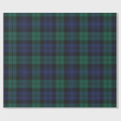 Green Kariert Checkered Classic Rustic Tartan Geschenkpapier (Flach)