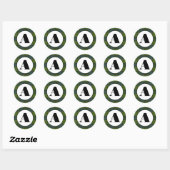 Green Kariert - Circle Aufkleber (Blatt)