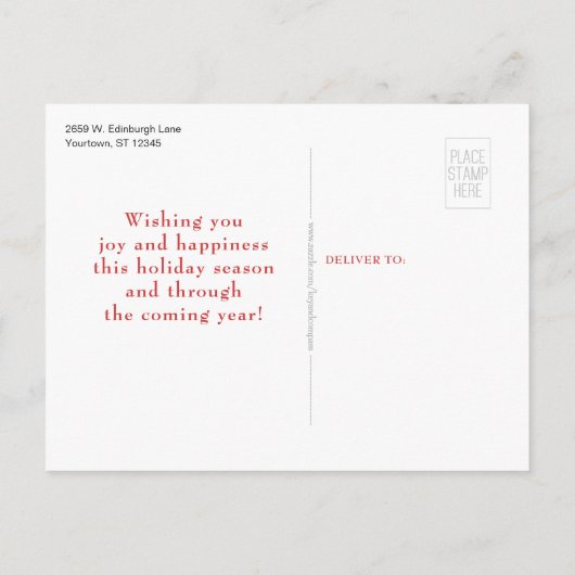 Green Kariert Classic Ein Foto Urlaub Postkarte (Rückseite)