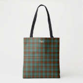 Green Kariert Fraser Jagd Tartan Monogram Tasche (Vorderseite)