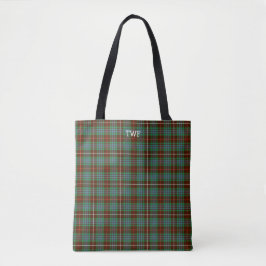 Green Kariert Fraser Jagd Tartan Monogram Tasche