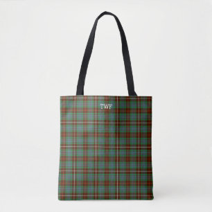Green Kariert Fraser Jagd Tartan Monogram Tasche