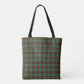 Green Kariert Fraser Jagd Tartan Monogram Tasche (Rückseite)