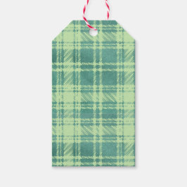 Green Kariert Gift Tag Geschenkanhänger