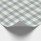 Green Kariert Gingham Country Farm Einfach Geschenkpapier (Ecke)