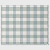 Green Kariert Gingham Country Farm Einfach Geschenkpapier (Flach)