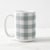 Green Kariert Gingham Country Farm Einfach  Kaffeetasse (Links)