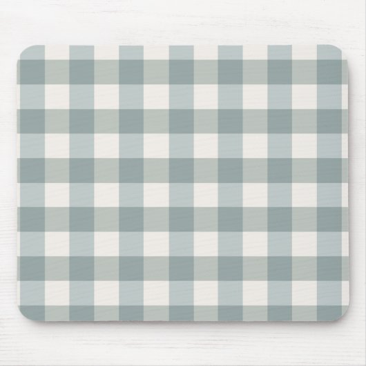 Green Kariert Gingham Country Farm Einfach Mousepad (Vorne)