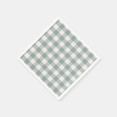 Green Kariert Gingham Country Farm Einfach Serviette (Ecke)
