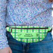 Green Kariert Horse Show Mane Schwanz Braiding Bauchtasche