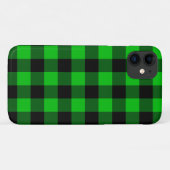 Green Kariert iPhone Case (Rückseite (Horizontal))