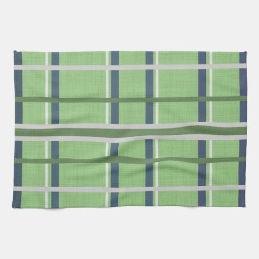 Green Kariert Kitchen Handtuch (Horizontal)