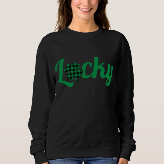Green Kariert Lucky Kleeblatt Shirt St Patricks Da (Vorderseite)