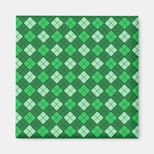 Green Kariert Magnet (Vorne)