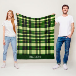 Green Kariert Mesh British Geometric Pattern Fleecedecke