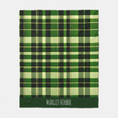 Green Kariert Mesh British Geometric Pattern Fleecedecke (Vorderseite)