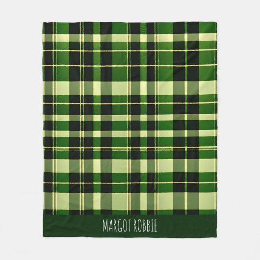 Green Kariert Mesh British Geometric Pattern Fleecedecke (Vorderseite)