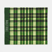 Green Kariert Mesh British Geometric Pattern Fleecedecke (Vorderseite (Horizontal))