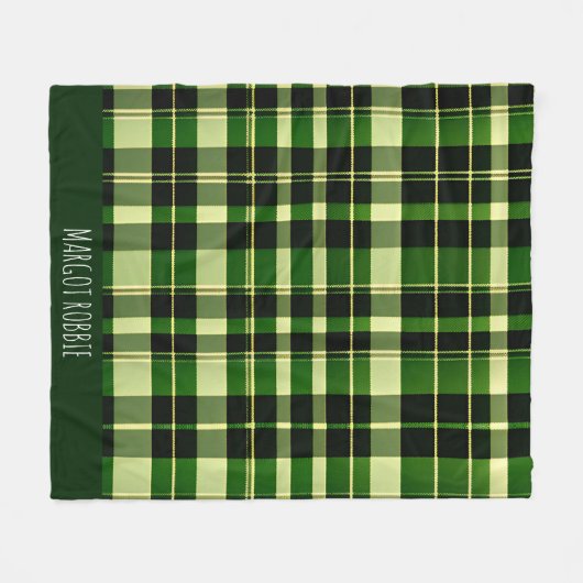 Green Kariert Mesh British Geometric Pattern Fleecedecke (Vorderseite (Horizontal))