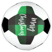 Green Kariert Pattern Frohe Weihnachten Fußball (Gedreht)