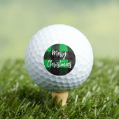 Green Kariert Pattern Frohe Weihnachten Golfball (Insitu T-Shirt)