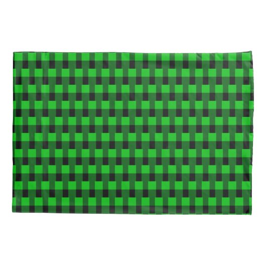 Green Kariert Pillow Case Kissenbezug (Rückseite)