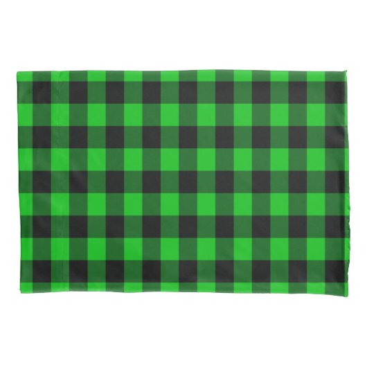 Green Kariert Pillow Case Kissenbezug (Vorderseite)