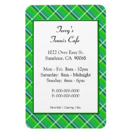 Green Kariert Restaurant Advertising Template Magn Magnet