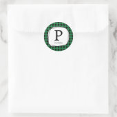 Green Kariert Rustic Country Gefallen Tag Stickers (Tasche)